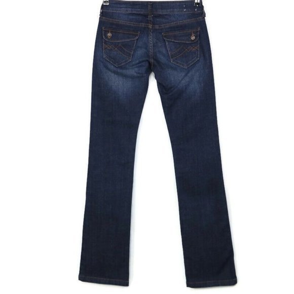 Delias Reese Straight Jeans Dark Stretch Size 1/2 1 2 Long‎ Tall - Picture 1 of 10